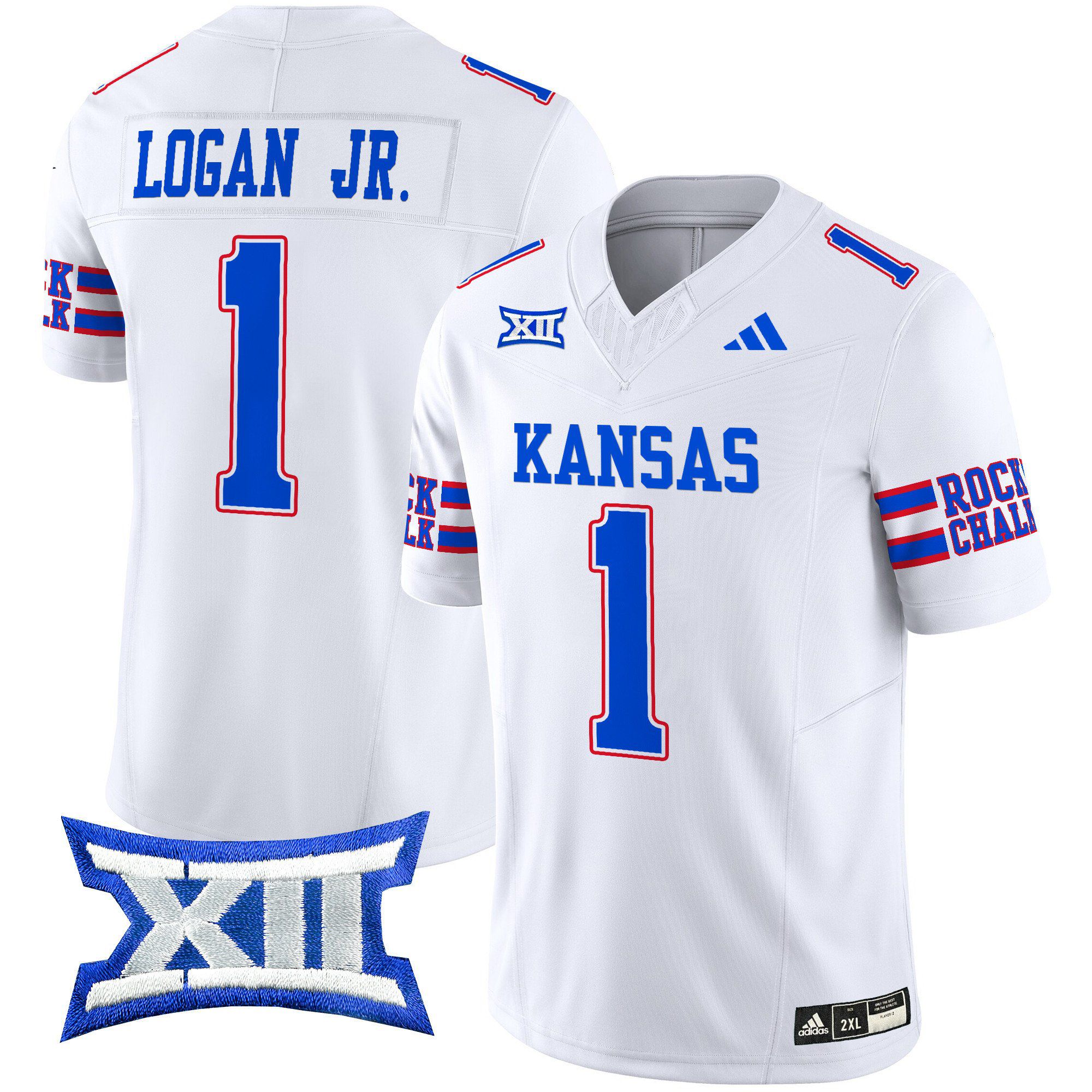Men Kansas Jayhawks #1 Logan jr White 2024 Vapor Limited NCAA Jersey
